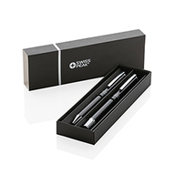 Набір ручок Swiss Peak Cedar з переробленого алюмінію, чорний