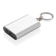 Брелок-зарядное устройство 1000mAh, серебро