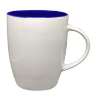Чашка керамическая 0,33 л Camellia глянцевая синяя внутри, глянцевая белая снаружи 